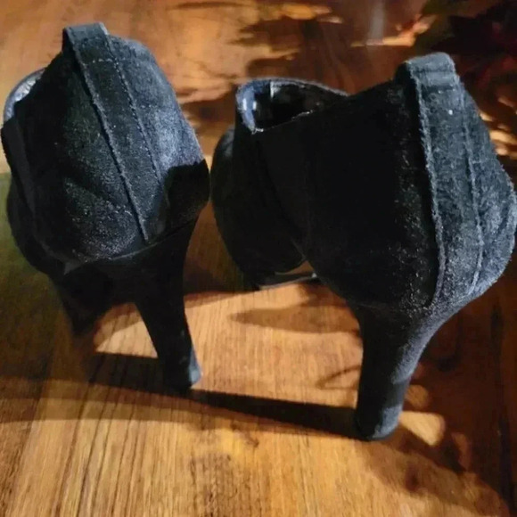 Rocket Dog Black Suede Woman's Shoes sz 8M Platform Sole 4" Heels - Picture 7 of 10